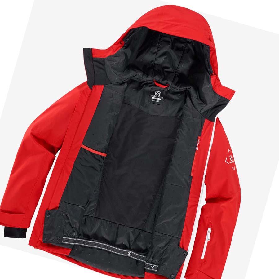 Chaquetas De Esquí Salomon HIGHLAND Hombre Rojos | MX 3344FDN